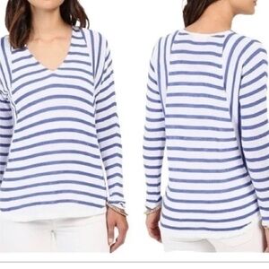 Lilly Pulitzer Striped V-Neck Long Sleeve Top